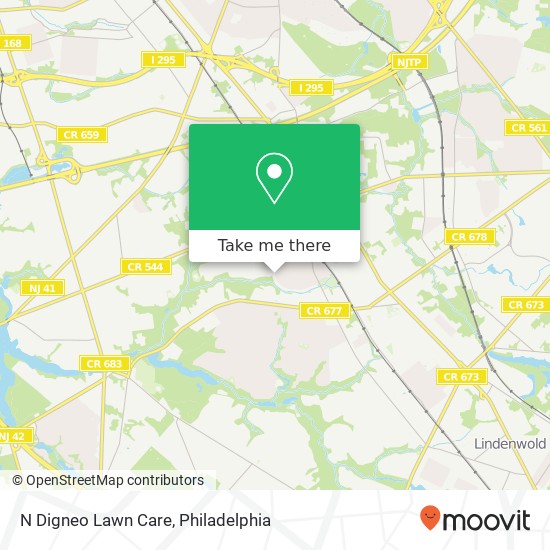 N Digneo Lawn Care map