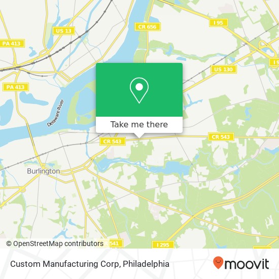 Mapa de Custom Manufacturing Corp