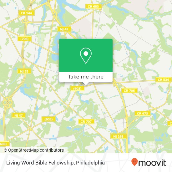 Mapa de Living Word Bible Fellowship