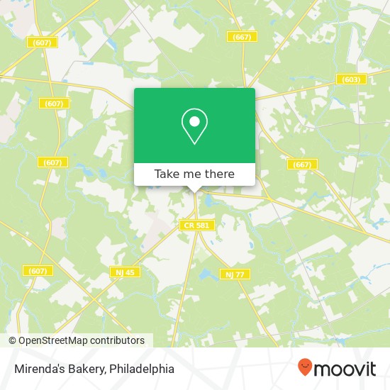 Mirenda's Bakery map