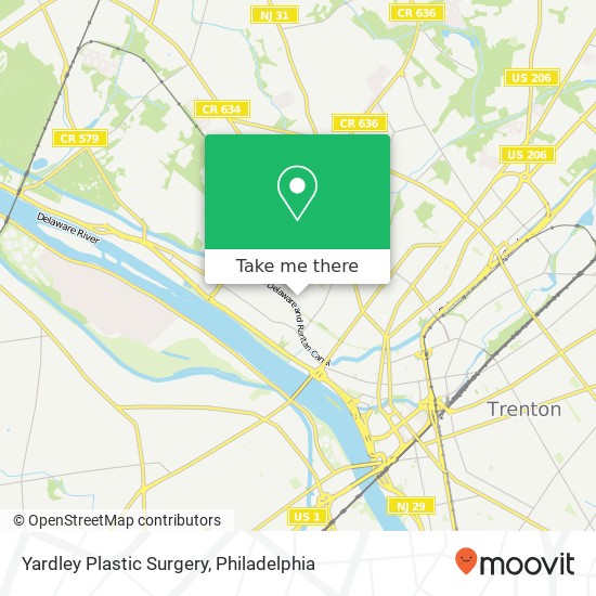 Mapa de Yardley Plastic Surgery