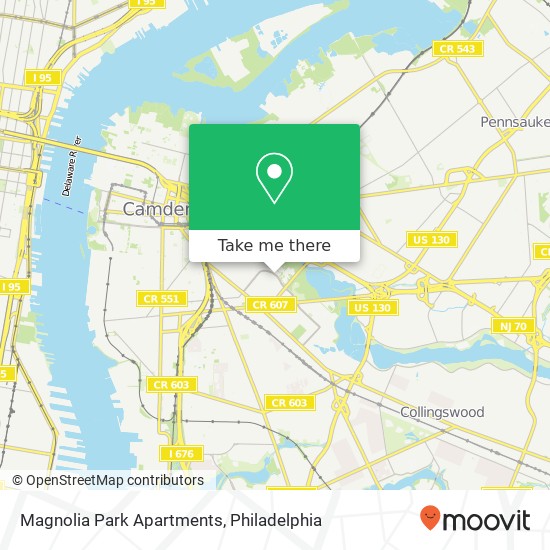 Mapa de Magnolia Park Apartments