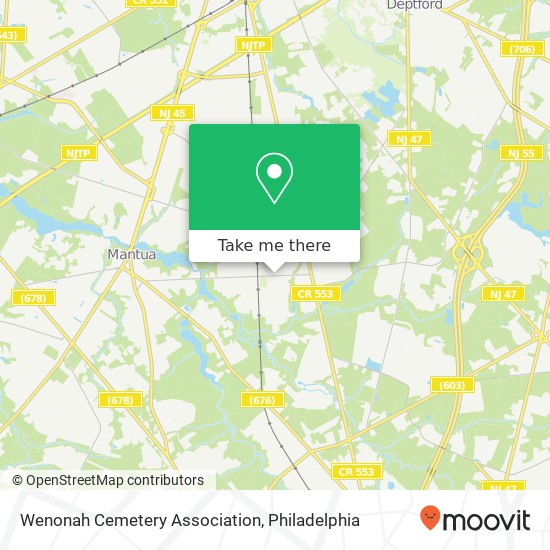 Wenonah Cemetery Association map