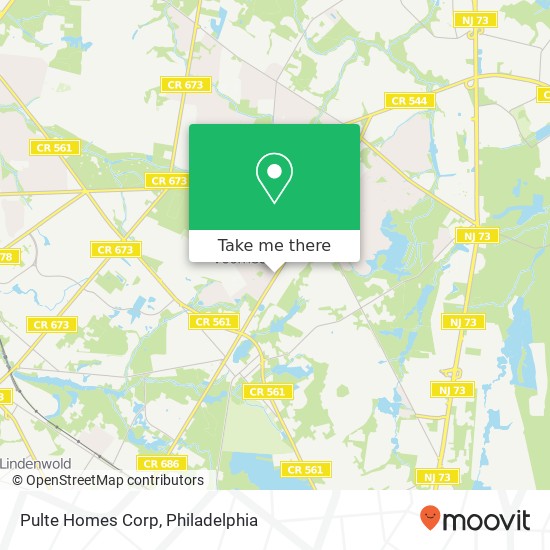Pulte Homes Corp map