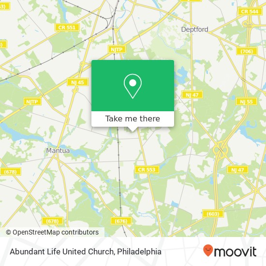 Mapa de Abundant Life United Church