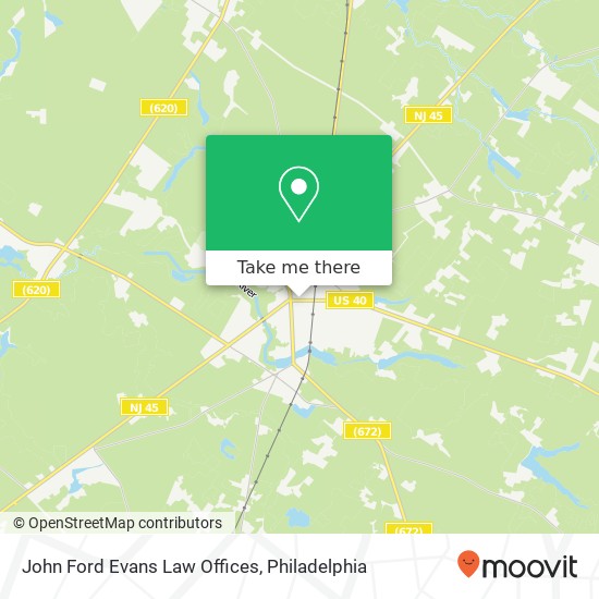 Mapa de John Ford Evans Law Offices