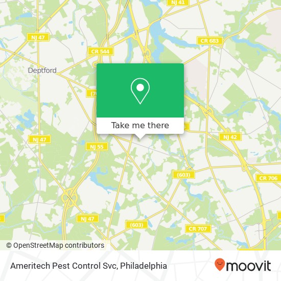 Ameritech Pest Control Svc map