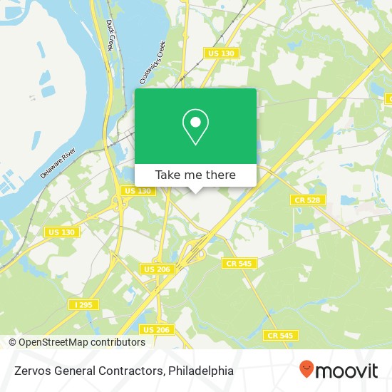 Zervos General Contractors map