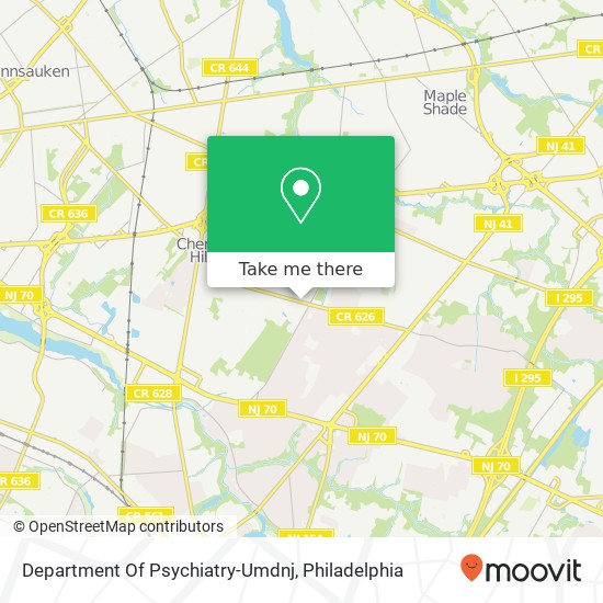 Department Of Psychiatry-Umdnj map