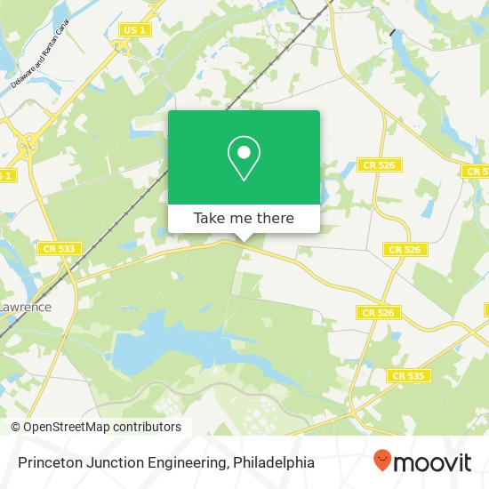 Mapa de Princeton Junction Engineering