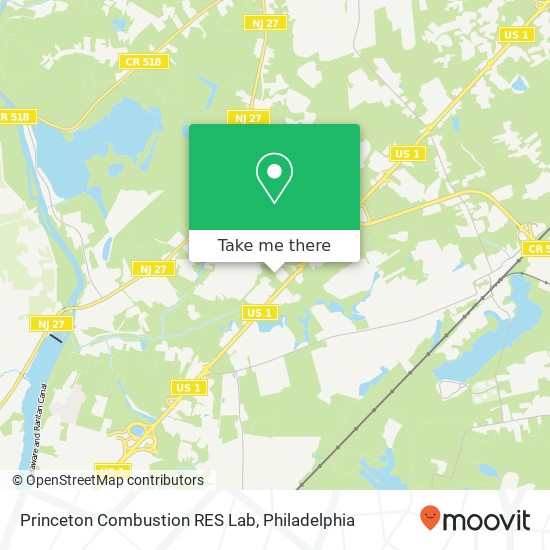 Princeton Combustion RES Lab map