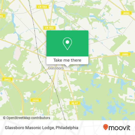 Mapa de Glassboro Masonic Lodge