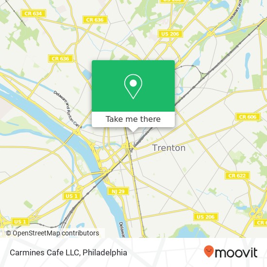 Carmines Cafe LLC map