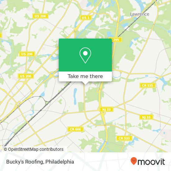 Bucky's Roofing map