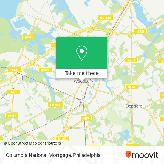 Mapa de Columbia National Mortgage