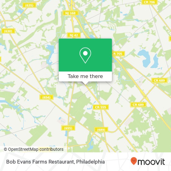 Mapa de Bob Evans Farms Restaurant