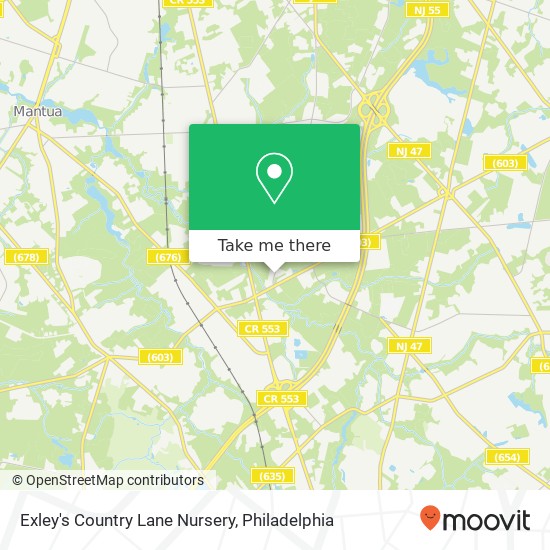 Mapa de Exley's Country Lane Nursery