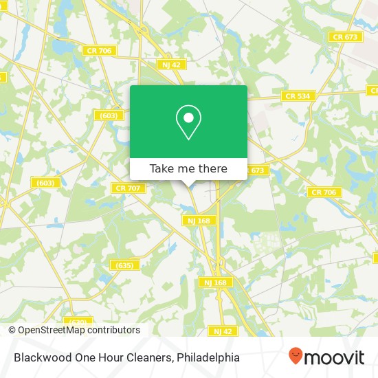 Mapa de Blackwood One Hour Cleaners