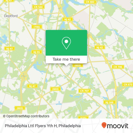 Philadelphia Lttl Flyers Yth H map