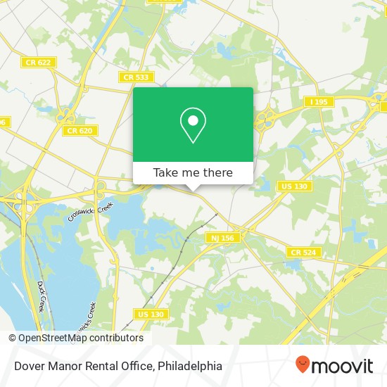 Dover Manor Rental Office map