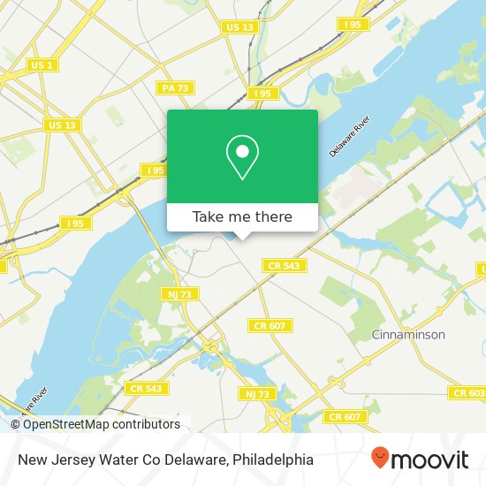 Mapa de New Jersey Water Co Delaware