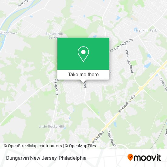 Mapa de Dungarvin New Jersey