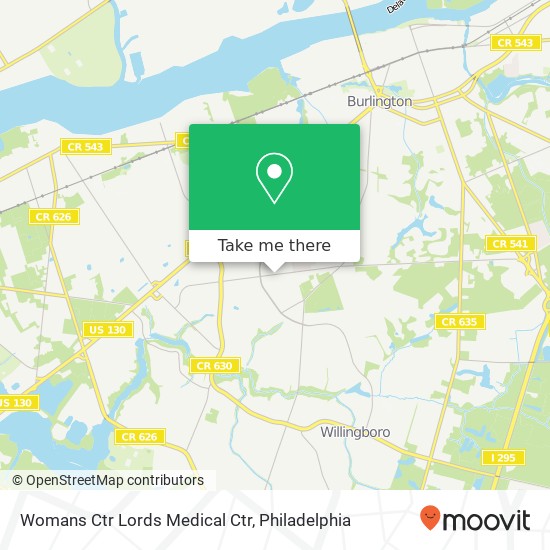 Mapa de Womans Ctr Lords Medical Ctr