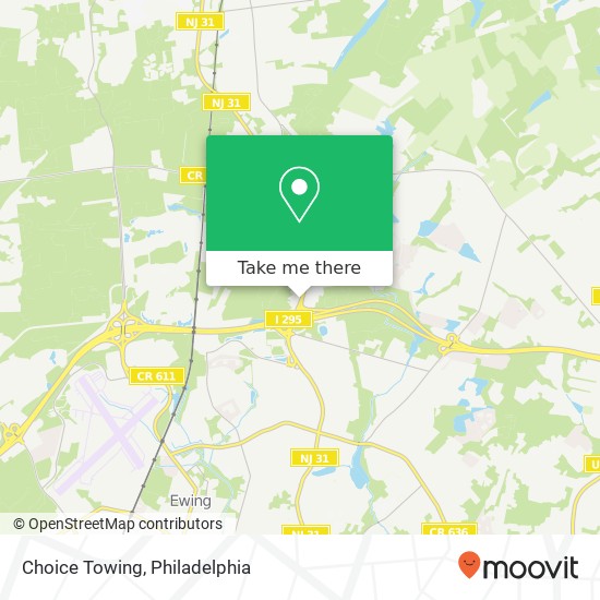 Choice Towing map