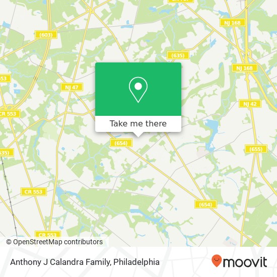 Mapa de Anthony J Calandra Family