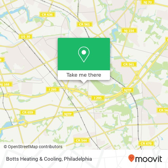 Botts Heating & Cooling map