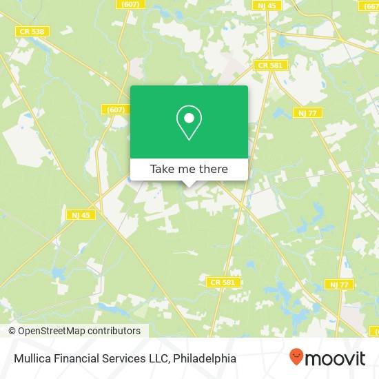 Mapa de Mullica Financial Services LLC
