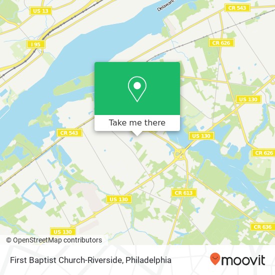 First Baptist Church-Riverside map