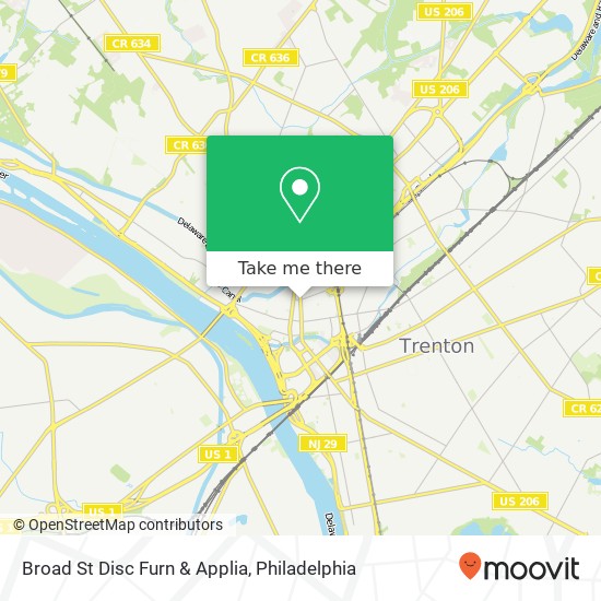 Mapa de Broad St Disc Furn & Applia