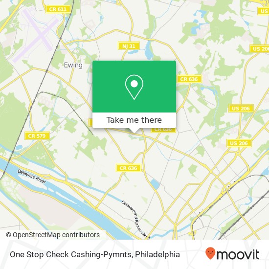 One Stop Check Cashing-Pymnts map