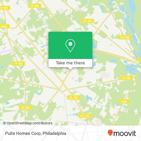Pulte Homes Corp map