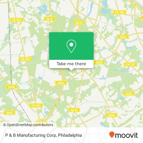 Mapa de P & B Manufacturing Corp