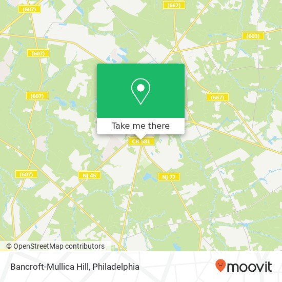Mapa de Bancroft-Mullica Hill
