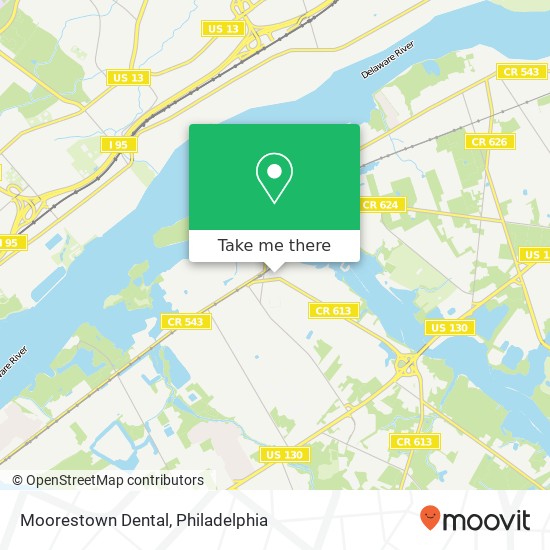 Moorestown Dental map