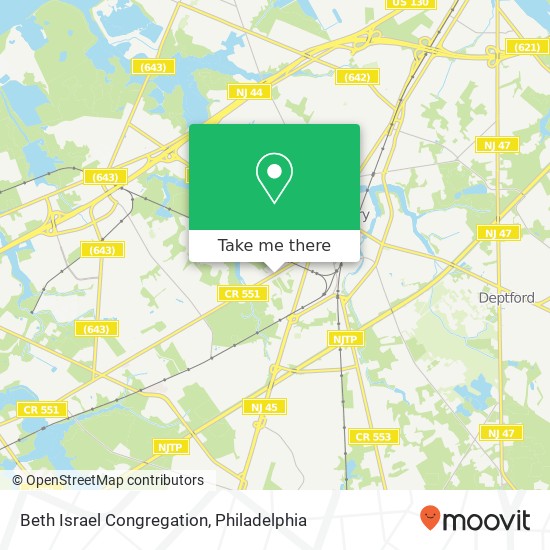 Mapa de Beth Israel Congregation