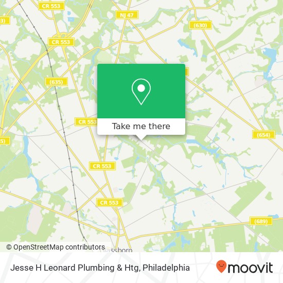 Jesse H Leonard Plumbing & Htg map