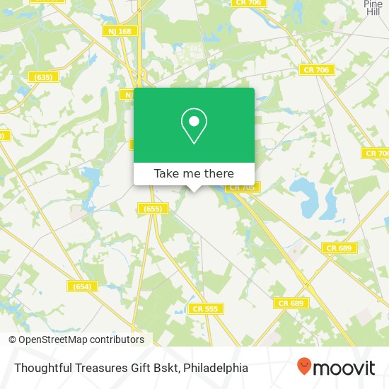 Thoughtful Treasures Gift Bskt map