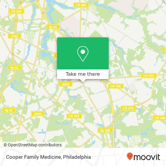 Mapa de Cooper Family Medicine