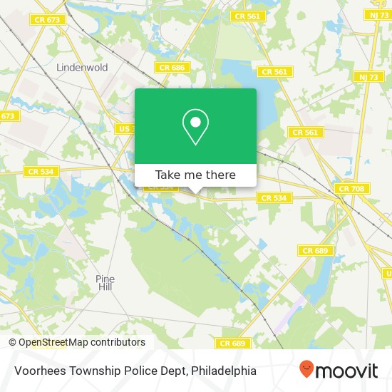 Voorhees Township Police Dept map