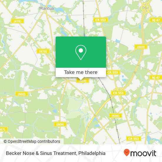 Becker Nose & Sinus Treatment map