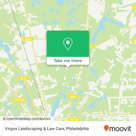 Virgos Landscaping & Law Care map