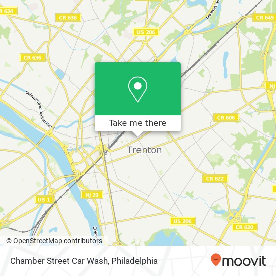 Mapa de Chamber Street Car Wash