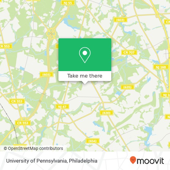 University of Pennsylvania map