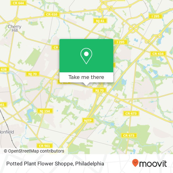 Mapa de Potted Plant Flower Shoppe