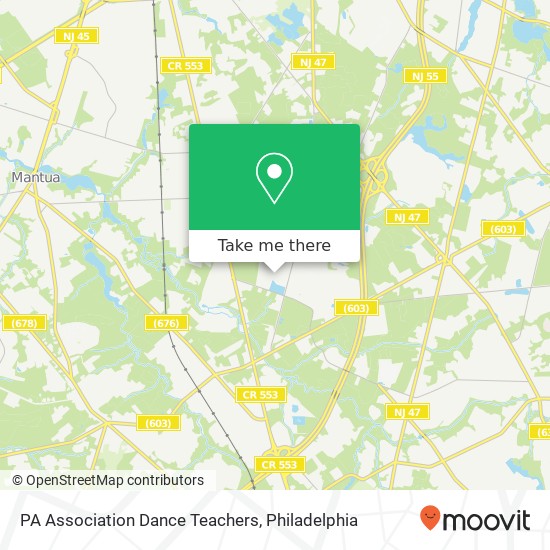 PA Association Dance Teachers map