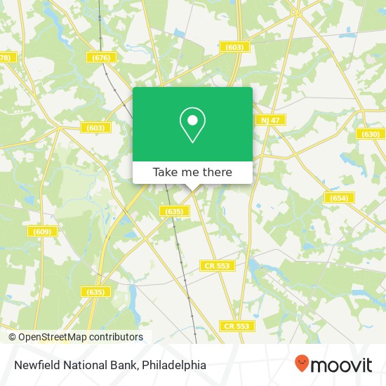 Newfield National Bank map